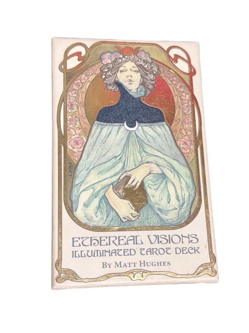 Ethereal Visions Illuminated Tarot Deck Matt Hughes 80 Cards Gold Foil Guidebook